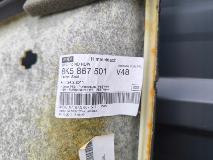 фото №15, Стеля audi a4 b8 sedan 8k5867501 v48 soul s line 2 пошкоджена