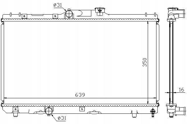 фото №1, Nissens радіаторів води toyota corolla 1.3 xli 16v