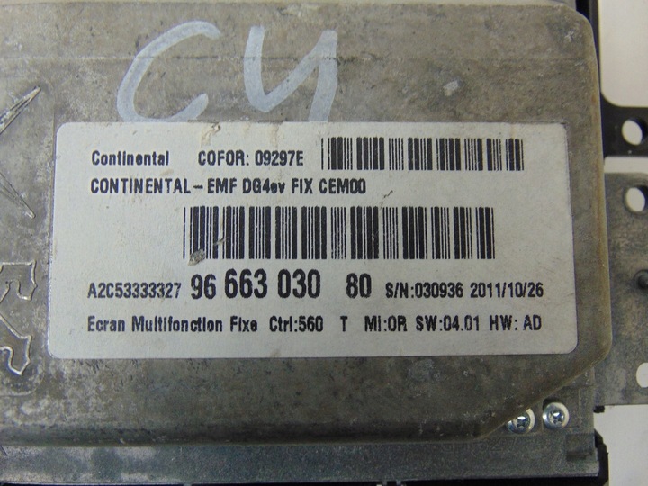 фото №11, Дисплей навігації citroen c4 ii b7 9666303080