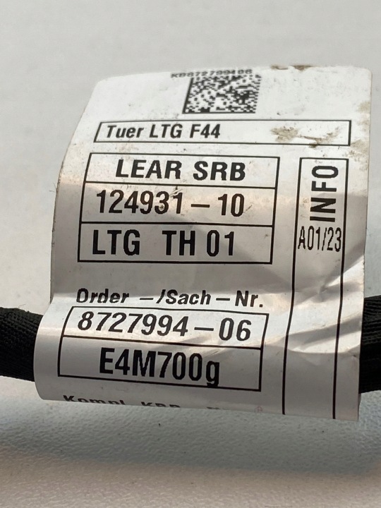 фото №10, 2024 bmw 2 f44 жгут провод дверь задних 12493110