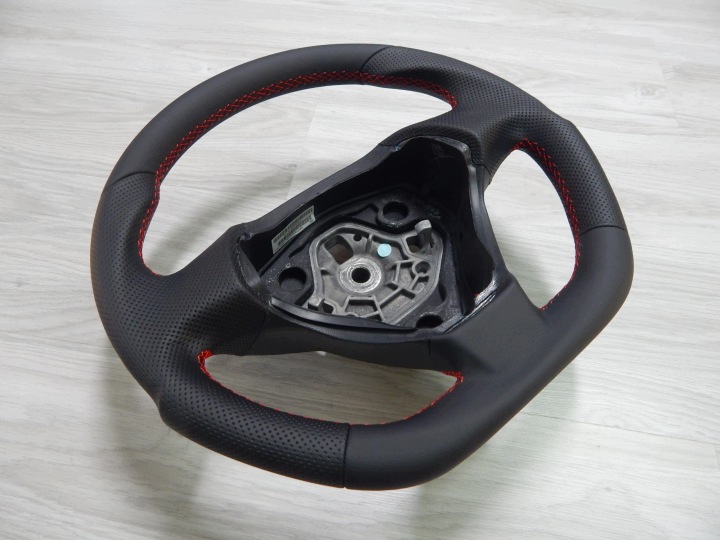фото №7, Fiat bravo ii 07-09r. - руль bez мульти новая кожа sport красная nić