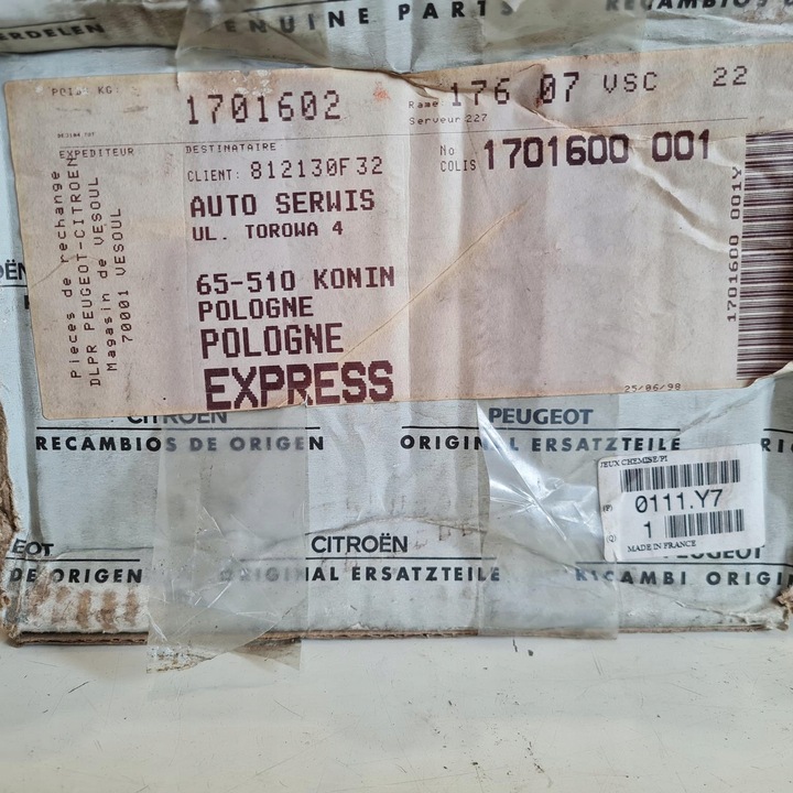 фото №13, Citroen xantia xsara peugeot 306 406 1.8 16v втулки поршни kpl 0111.y7 оригинальный номер