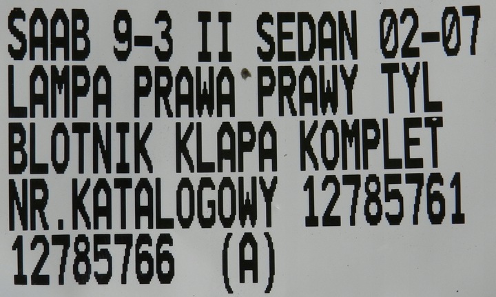 фото №10, Saab 9-3 ii 02-07 sedan лампа правая правый зад 12785761 12785766 комплект