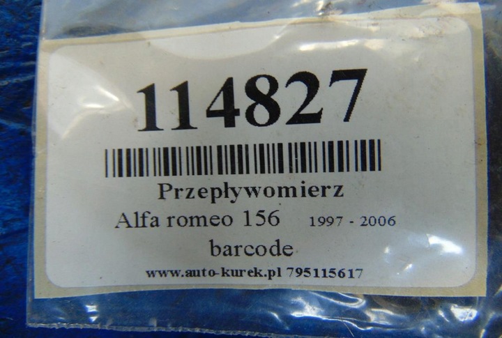 фото №5, Alfa romeo 156 1.8,16v расходомер код двигателя ar32205 0281002309