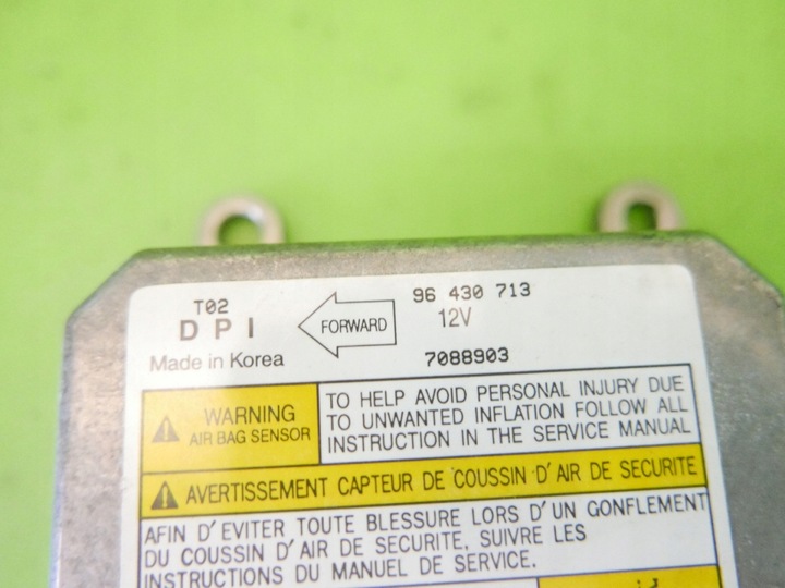 фото №2, Модуль датчик подушка безпеки 7088903 chevrolet aveo i t200 1.2 02-07