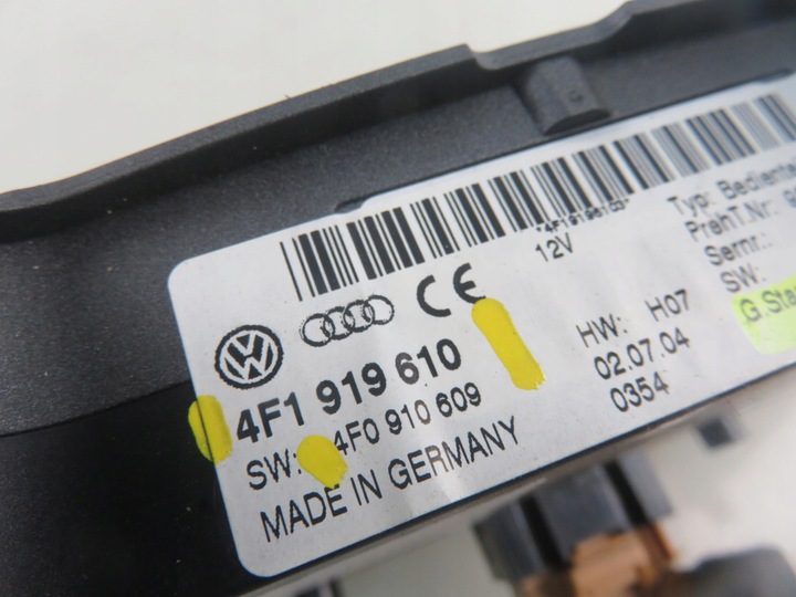 фото №6, Панель перемикачів audi a6 4f2, c6 4f1919610 4f0910609