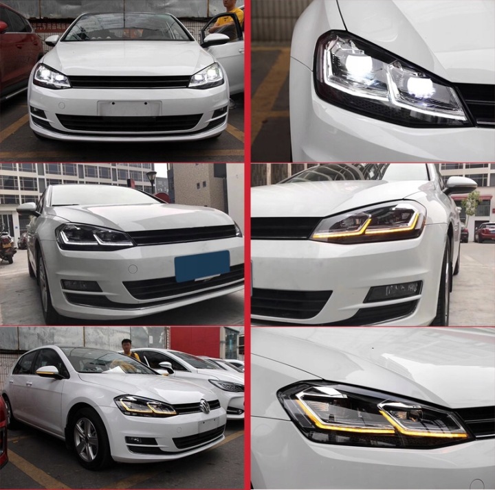 фото №14, Повний комплект фари led do vw golf 7 mk7 2013-2017 галоген na лампа led