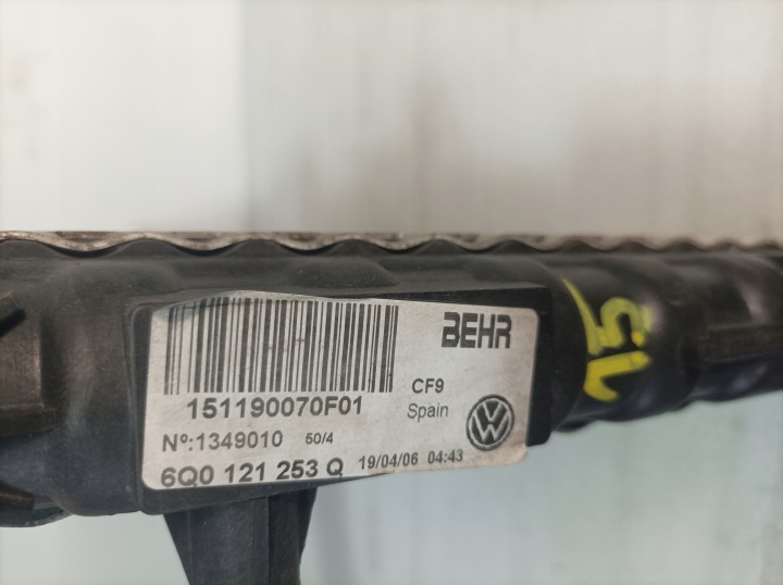 фото №7, Polo fabia ibiza 1.2 радиатор основний  6q0121253q