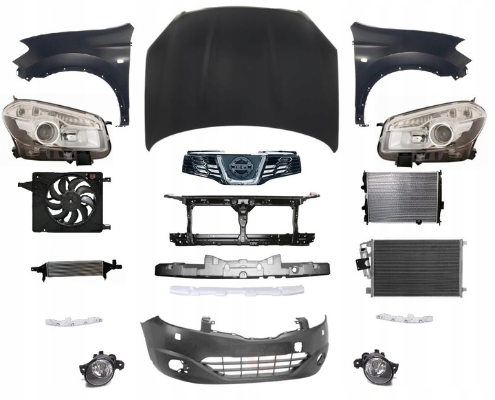 фото №1, Qashqai 10-14 перед капот бампер pas крило