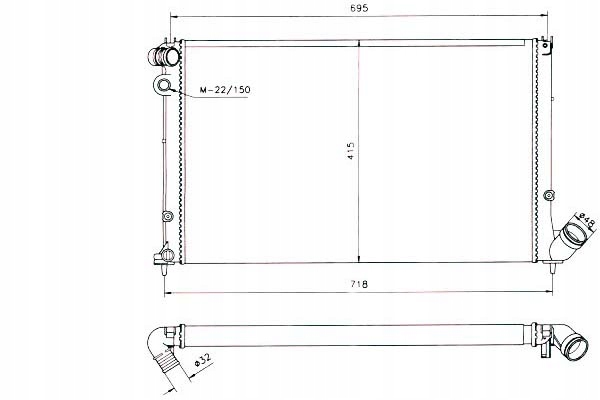 фото №2, Радиаторов двигателя peugeot 406 2.0 11.95-12.04 nrf