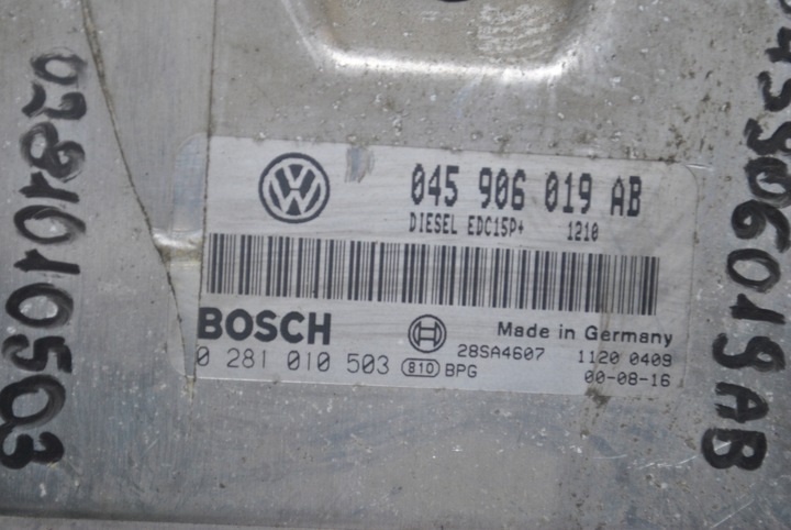 фото №7, Компьютер двигателя блок управления vw polo 6n2 045906019ab 0281010503