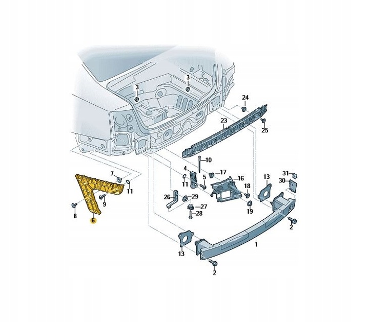 фото №9, Ползун направляющая держатель бампера зад audi a6 c7 fl