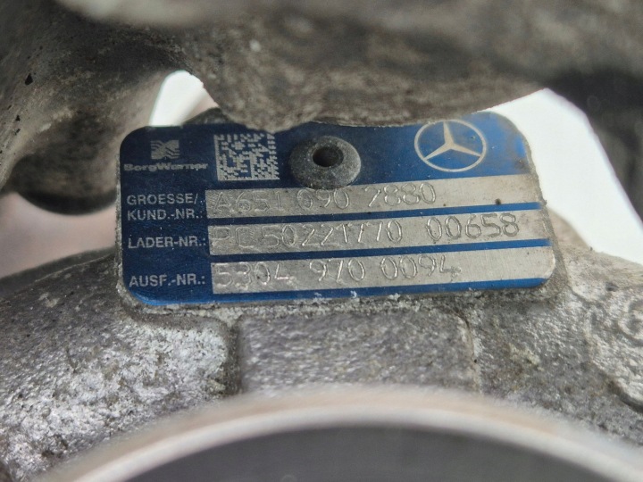 фото №11, Mercedes c220 cdi w204 турбонагнітач a6510902880 651911