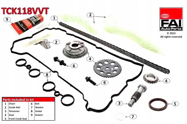 фото №1, Fai набор цепи распределительный вал citroen c4 08- з k