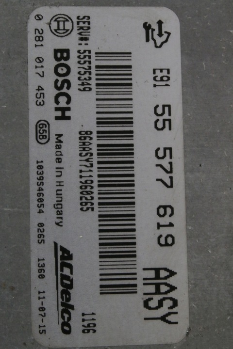 фото №6, Opel insignia 2.0 компьютер двигателя 55577619 aasy