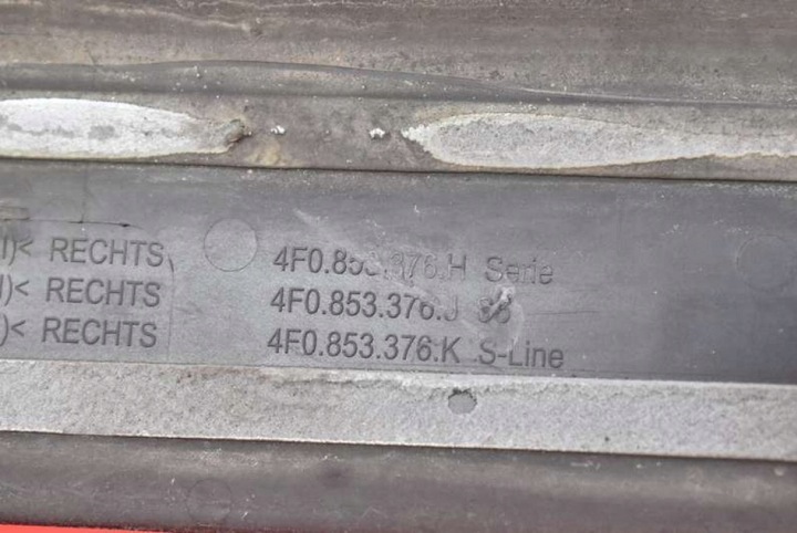 фото №13, Планка пороговая правый зад 4f0853376j audi a6 c6 sedan s-line 04-08