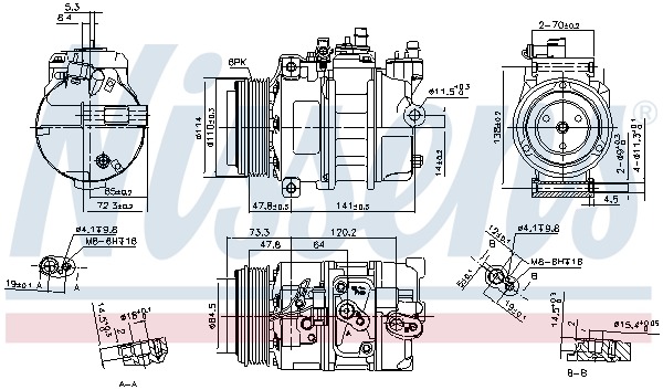 фото №7, Компрессор кондиционера nis do land rover range rover iii 4.2/4.4