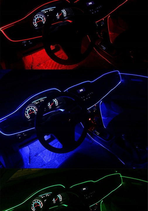 фото №4, 1m оптоволокно el wire led стрічка стрічка фоновий