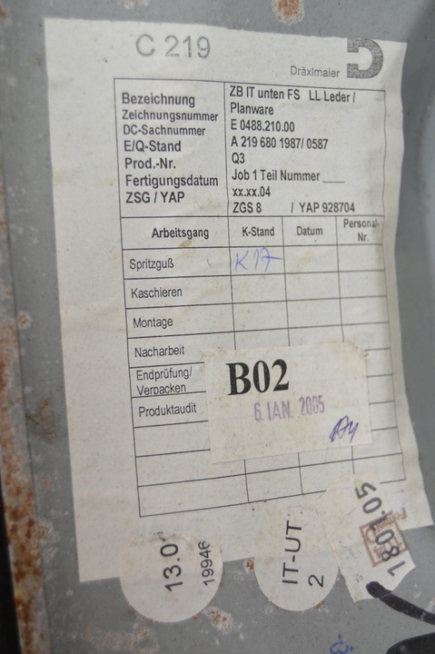 фото №9, Защита pod приборная панель рули mercedes cls w219 5.5 amg 2196801987 цвет 584