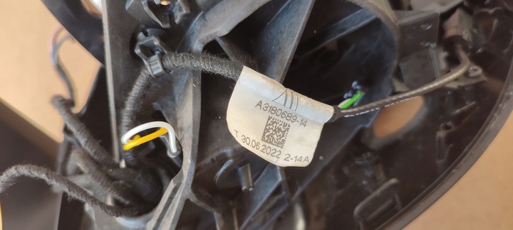 фото №3, Mercedes c клас w206 a206 дзеркало ліві корпус каркас 10+5+1 pin