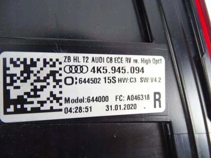 фото №7, Лампа зад задня права audi a6 c8 4k 4k5 sedan