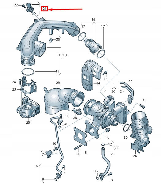 фото №1, New vw arteon 3h7 air тиск датчик 04c906051b
