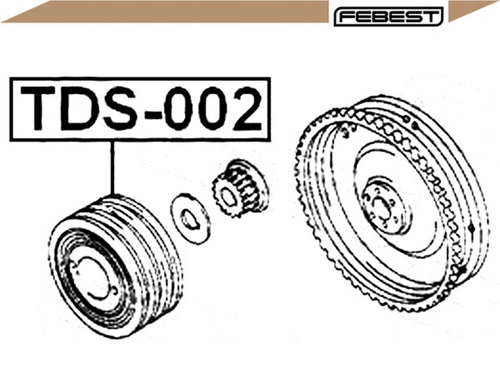 фото №2, Febest tds-002 колесо пасове, wał колінчастий