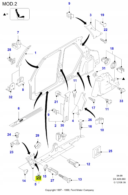 фото №8, Защита заглушка ford fiesta 1995-2002 oem номер 1021222