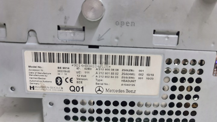 фото №8, Радіо зчитувач навігація mercedes w212 a2129003808