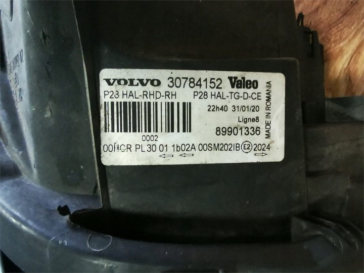 фото №9, Volvo xc90 рестайлинг 06-11 лампа правая перед демонтаж