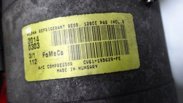 фото №6, Focus 1.0 ecoboost 14r. 100km cv61-19d629-fe компрессор кондиционера