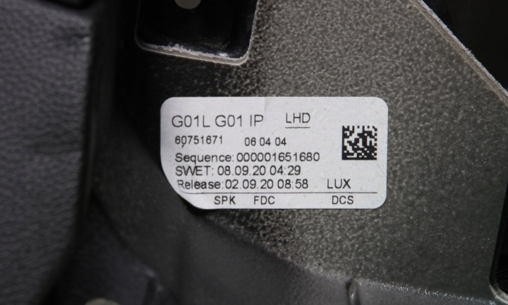 фото №13, Bmw x3 g01 x4 g02 lci оригінальна торпедо роздавальна консоль шкіра сірий szew
