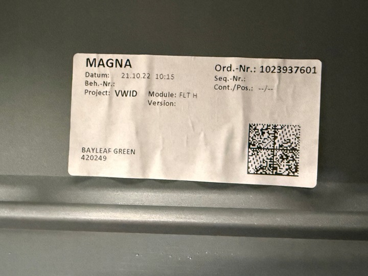 фото №10, Vw id buzz двері лівий зад + логотип ! bayleaf зелений !