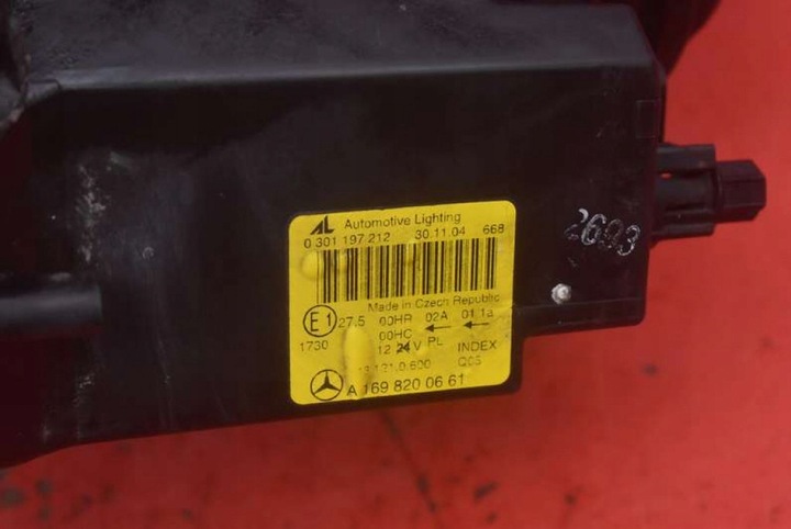 фото №7, Фара правые лампа перед линза eu a1698200661 mercedes a-klasa w169