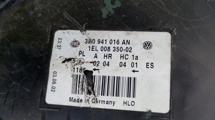 фото №11, Фара праве перед фара eu volkswagen passat b5 рестайлінг 3b0941016an
