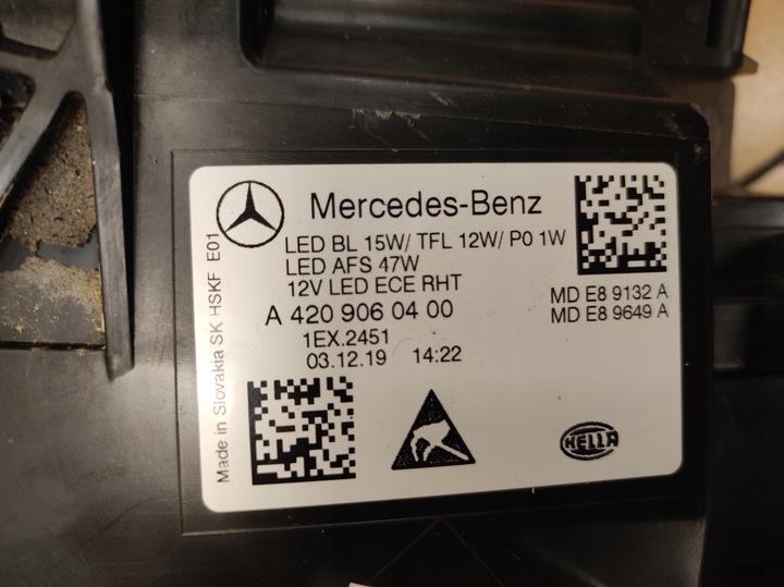 фото №9, Лампа фара лівий перед повний led mercedes citan