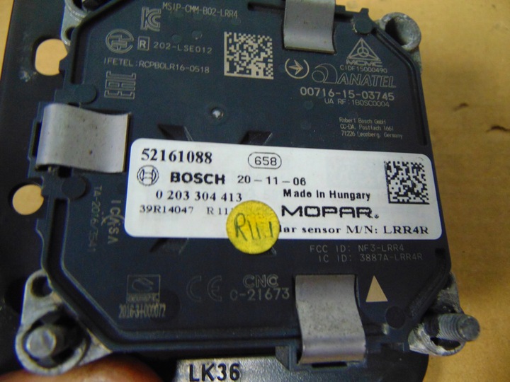 фото №3, Радар acc дистроник jeep compass 52161088 39r14047