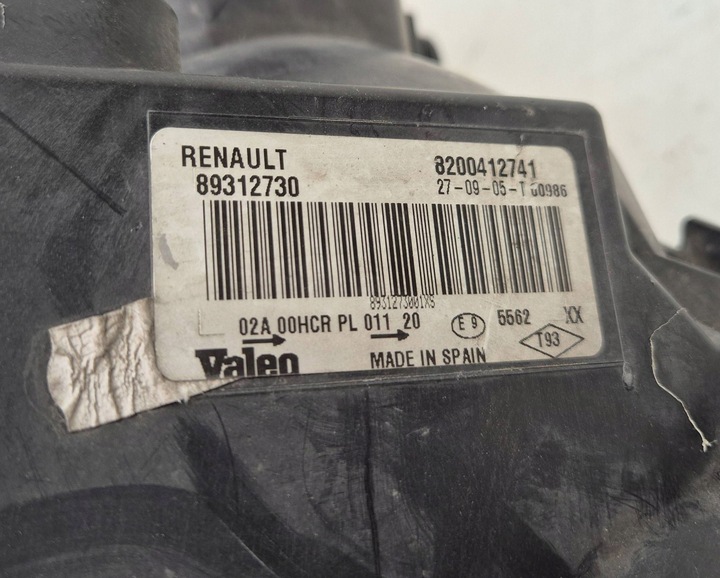 фото №13, Лампа левый перед передняя левая renault megane ii рестайлинг 8200412741 89312730
