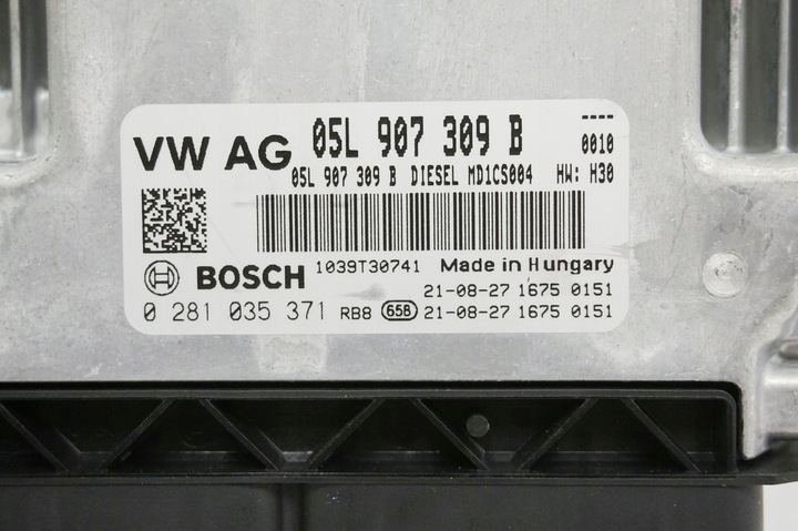 фото №7, Комп'ютер двигуна vw passat b8 05l907309 028103537