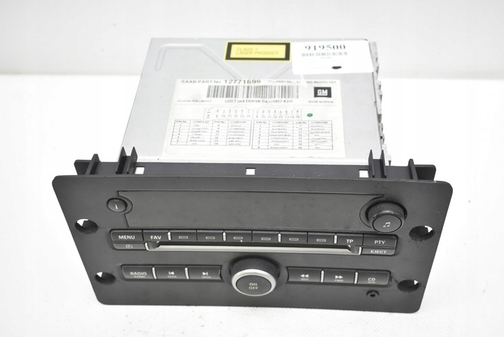 фото №3, Радіо радіопрогравач cd aux 12771699 saab 9-5 9 1 i рестайлінг 05-10