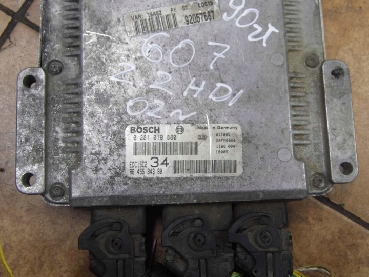 фото №5, Peugeot 607 2.2hdi 02' блок керування двигуна 0281010880 9645534380