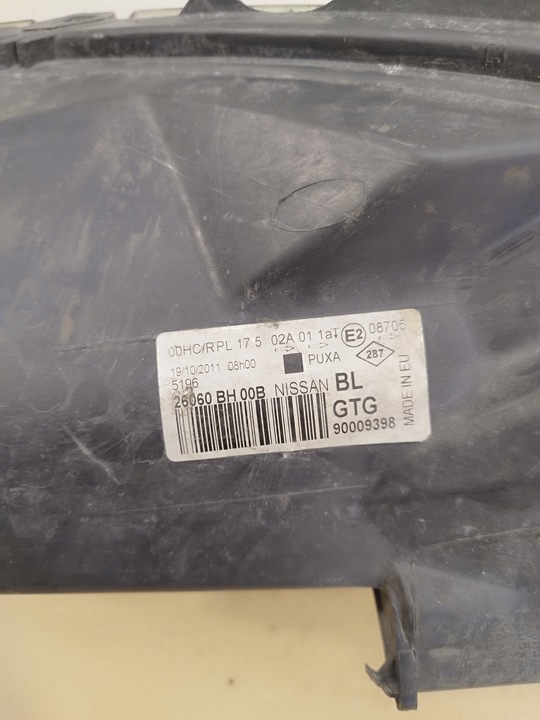 фото №12, Лампа левая левый перед nissan note e11 рестайлинг годы 2009-2012 английская