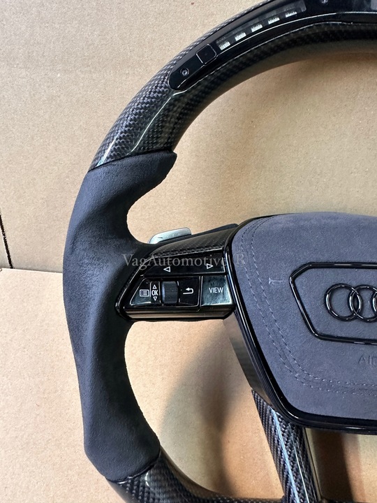 фото №11, Audi a6 a7 q5 q7 q8 sq7 sq8 a4 a5 s4 s5 карбон подушка безопасности алькантара руль