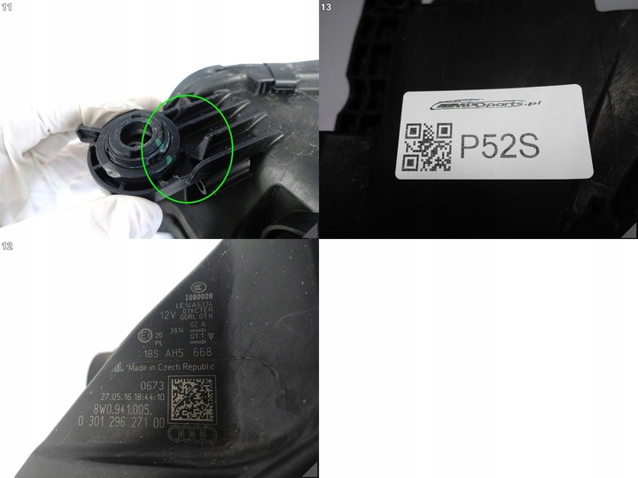 фото №12, Audi a4 s4 8w0 b9 15-19 лампа ксенон+ led ліва перед європа 8w0941005