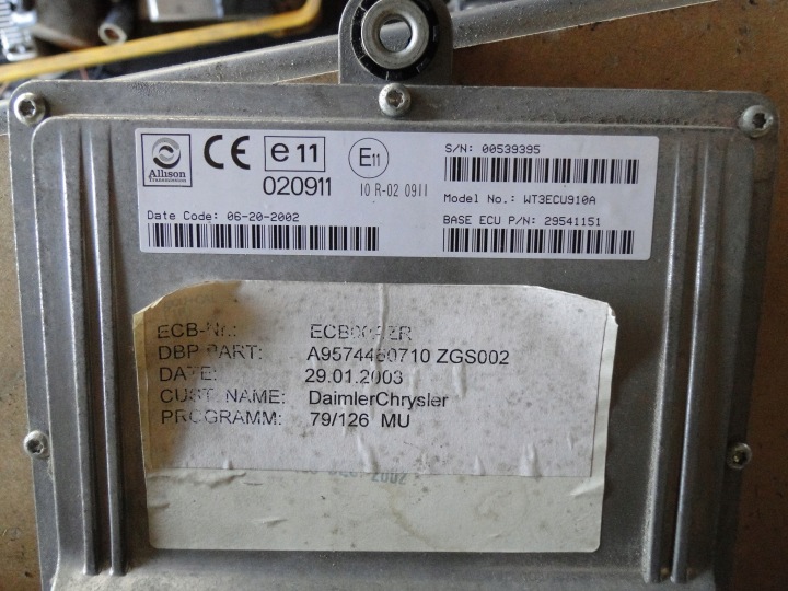 фото №11, Блок управления коробкой передач allison wt3ecu911a
