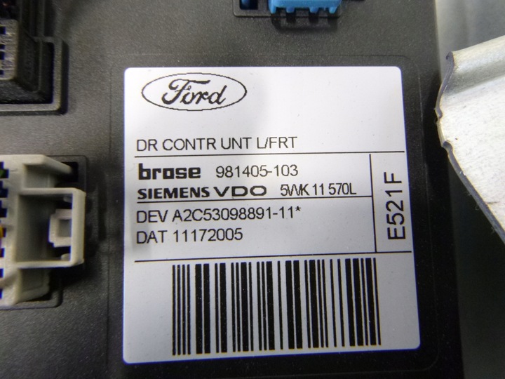 фото №4, Механизм стекло перед ford c-max 2005r.