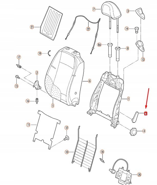 фото №10, Vw beetle a5 передний left seat регулировка lever handle 5c6881236px7