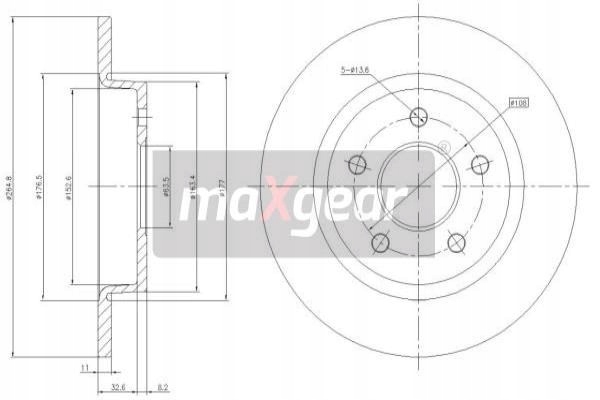 фото №13, Диск ford зад focus 04- c-max 265mm крашеные