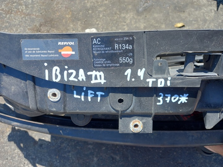 фото №9, Pas переднее усилитель лобовое комплект радиатор seat ibiza iii рестайлинг