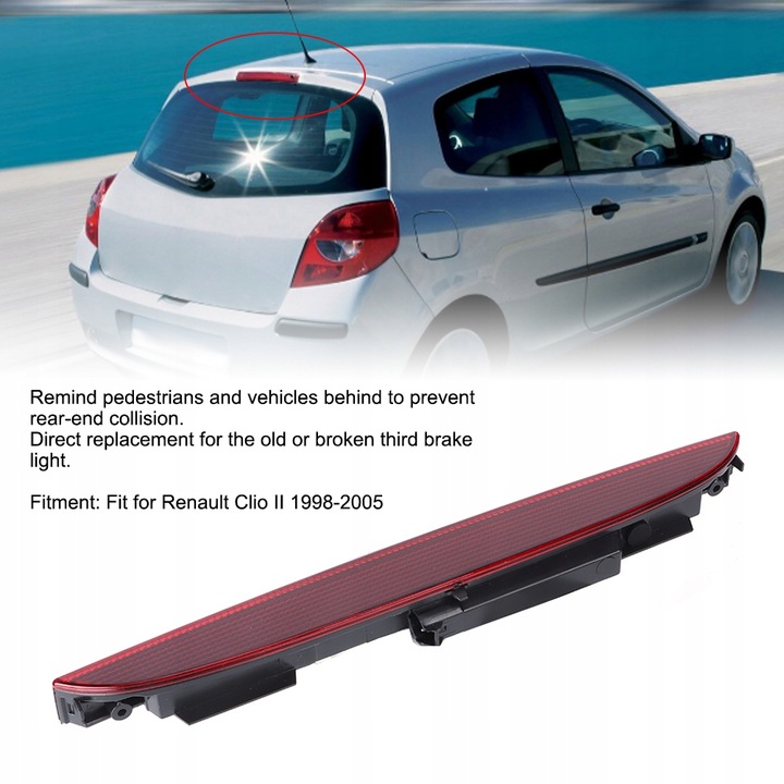 фото №7, Renault clio ii 98-05 третья лампа сплава задняя